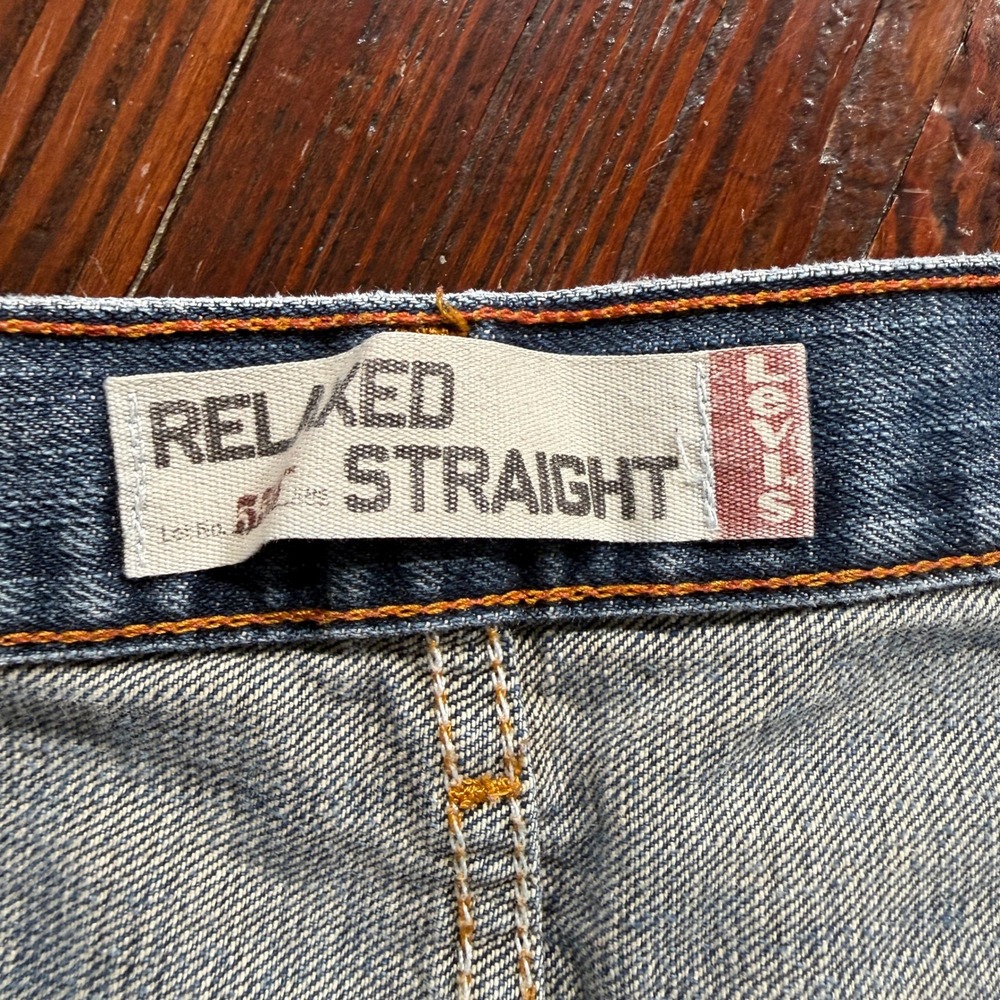 Levis 559 Jeans Mens 33x32 Blue Relaxed Straight 90s Wide Leg Baggy Skater - Picture 7 of 10